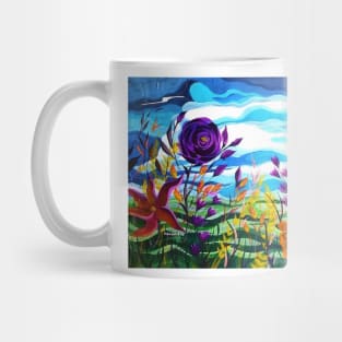 Summer Spectacular, Wild Flowers, Abstract Flowers, Colorful Flowers, Floral Apparel, Floral Decor, Rainbow flowers Mug